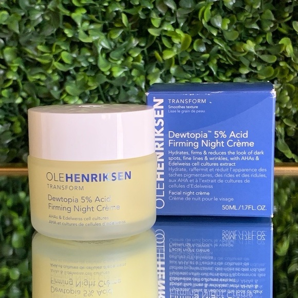 Ole Henriksen Dewtopia 5% Acid AHA Firming Night Cream Creme | NEW - Picture 3 of 13
